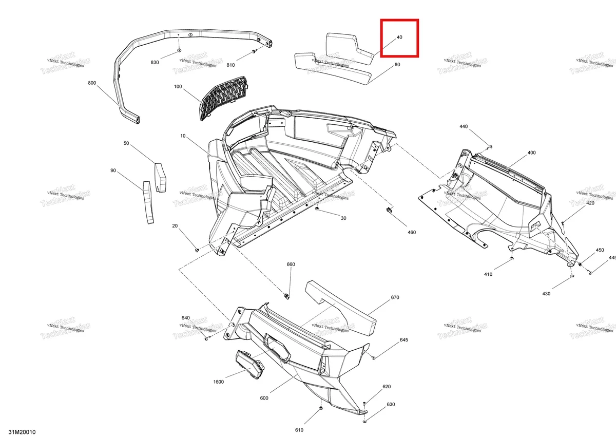 Деталь 502007204 на схеме узла 2020 Ski-Doo TUNDRA 550F Body - Bottom Pan