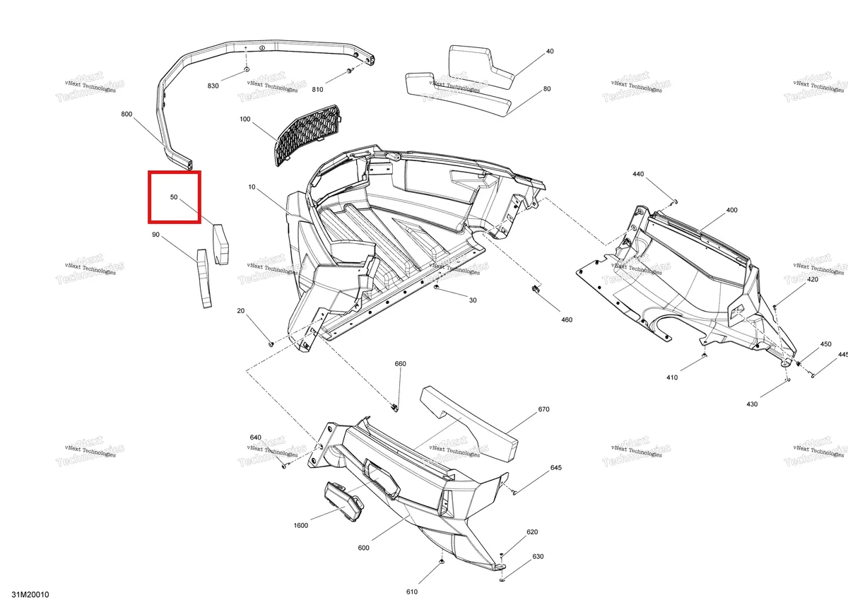 Деталь 502007205 на схеме узла 2020 Ski-Doo TUNDRA 550F Body - Bottom Pan