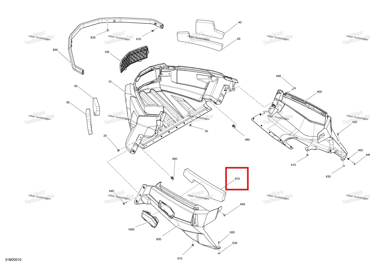 Деталь 502007208 на схеме узла 2020 Ski-Doo TUNDRA 550F Body - Bottom Pan