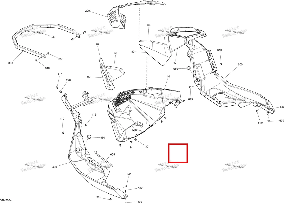 Деталь 502007215 (Деталь Lower Foam Lh) на схеме узла 2020 Ski-Doo EXPEDITION SPORT 550F Body - Bottom Pan