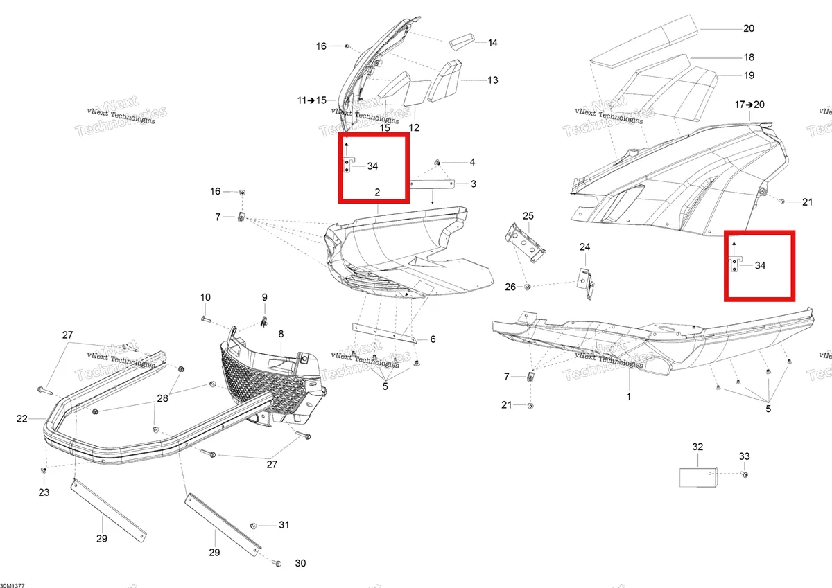 Деталь 502007303 (Деталь Mounting Plate) на схеме узла XU Bottom Pan