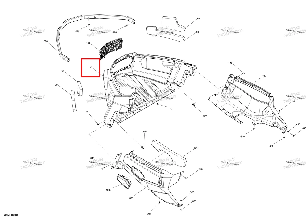Деталь 502007361 на схеме узла 2020 Ski-Doo TUNDRA 550F Body - Bottom Pan