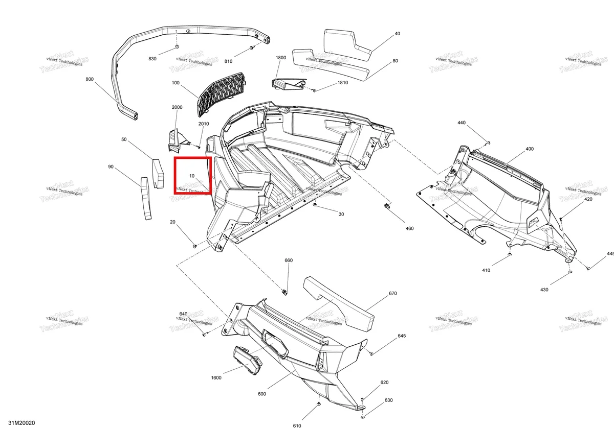 Деталь 502007362 на схеме узла 2020 Ski-Doo TUNDRA 600 ACE Body - Bottom Pan
