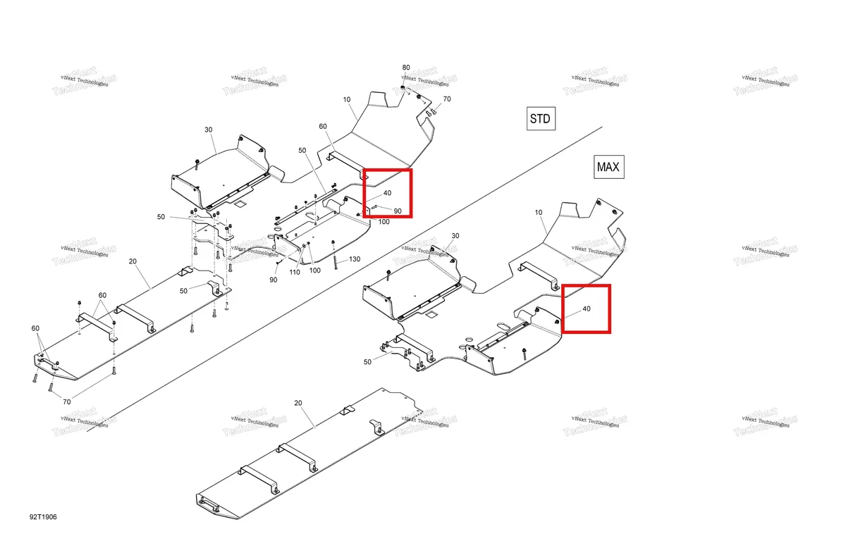 Деталь 502007453 на схеме узла 2019 Can-Am OUTLANDER MAX 6X6 - 650 EFI - T3 Skid Plate 6X6 1000 Efi - Skid Plate Option