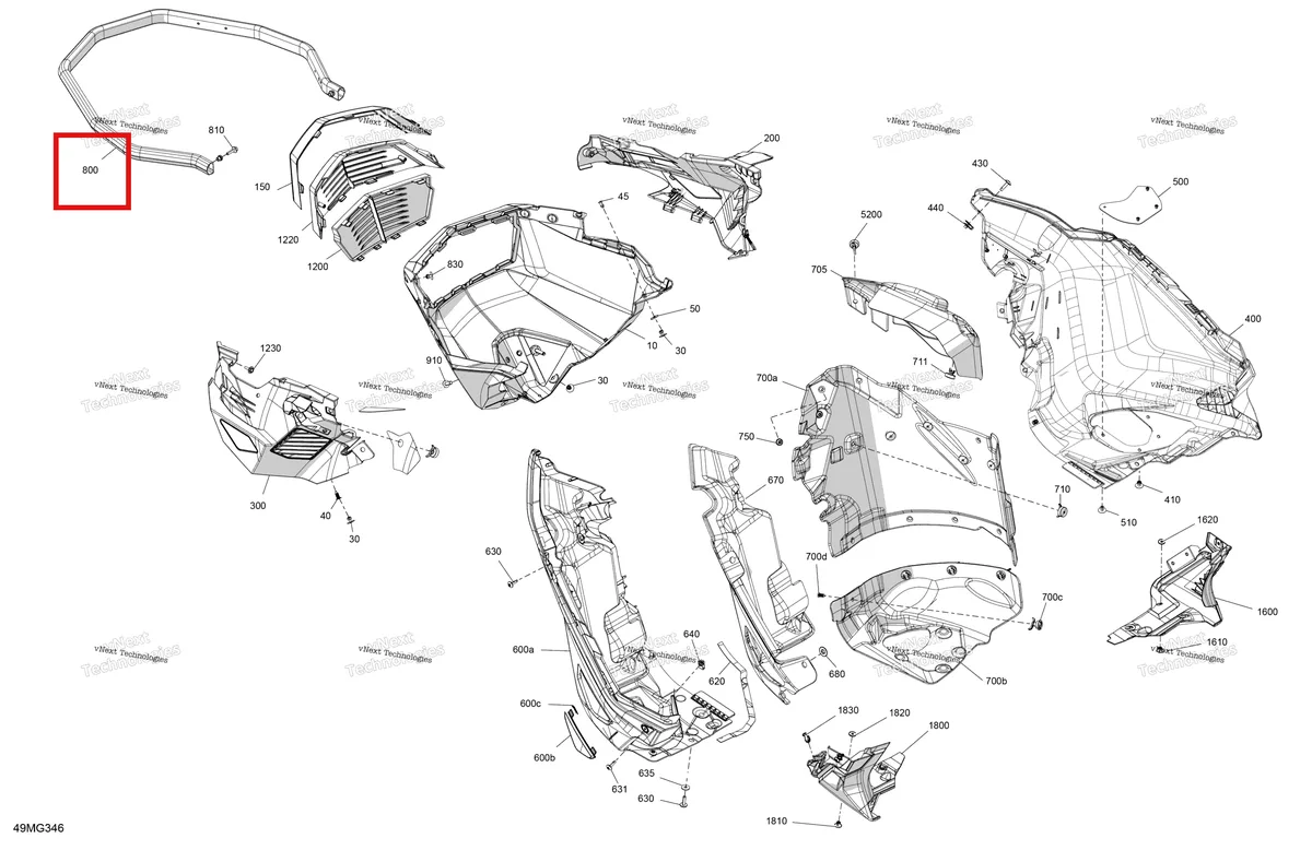 Деталь 502007754 на схеме узла 2027 Ski-Doo GRAND TOURING - LE - 900 ACE - EBVA - Deep Black - 15X137X1.25SBRS Track Body - Bottom Pan