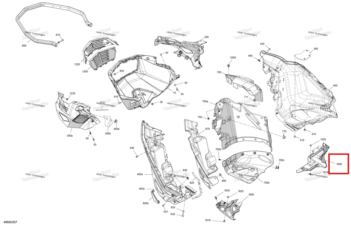 Деталь 502007871 на схеме узла 2027 Ski-Doo EXPEDITION - SPORT - 600 EFI - KAVA - Neo Yellow - 16X154X1.5CH Track Body - Bottom Pan
