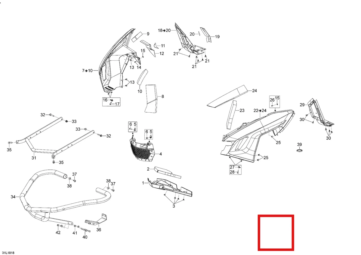 Деталь 502007989 на схеме узла 09- Bottom Pan 69 Ranger - 1200 4-TEC