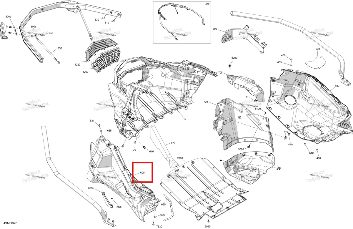 Деталь 502008067 на схеме узла 2027 Ski-Doo SKANDIC - LE - 600RR E -TEC - ALVC - Deep Black - 24X154X1.5CST Track Body - Bottom Pan