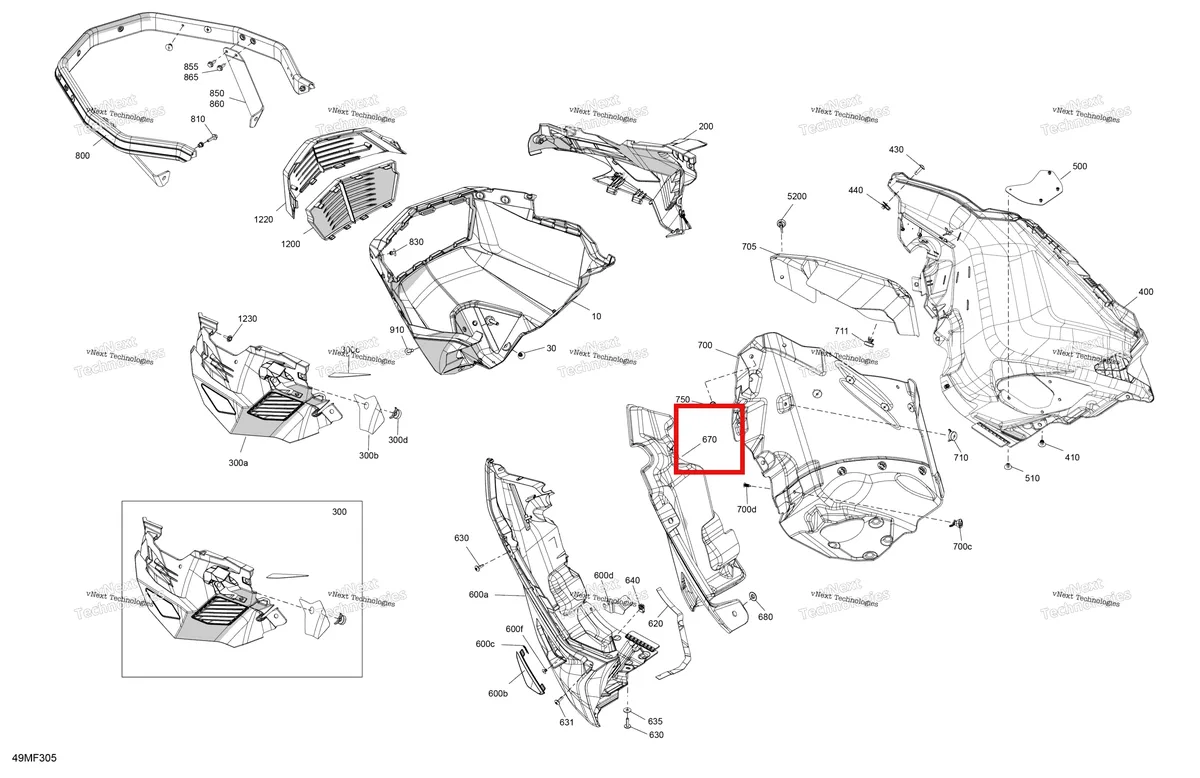 Деталь 502008683 на схеме узла 2026 Ski-Doo EXPEDITION - LE - 600R E-TEC - ABTB - Deep Black - 24X154X1.5CST Track Body - Bottom Pan