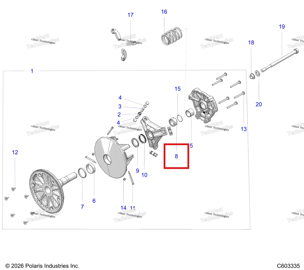 Деталь 5020425 на схеме узла Drive Train, Clutch, Primary S27tfa8r