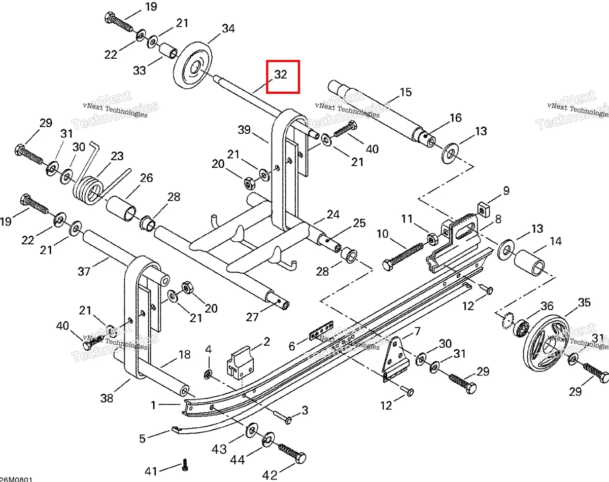 Деталь 503177400 на схеме узла 2008 Ski-Doo Mini Z Rear Suspension