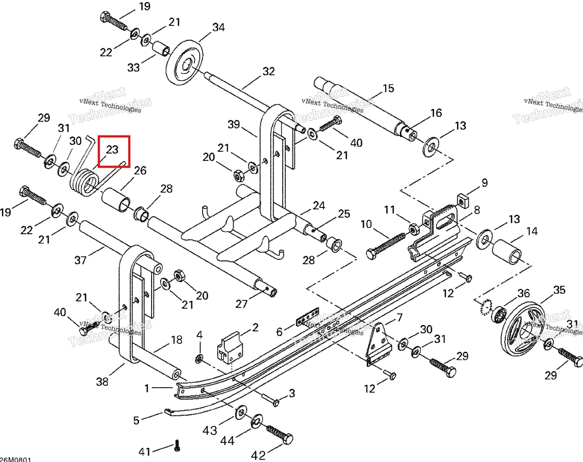 Деталь 503177700 на схеме узла 2008 Ski-Doo Mini Z Rear Suspension