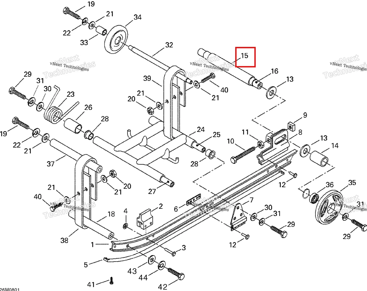 Деталь 503177800 на схеме узла 2008 Ski-Doo Mini Z Rear Suspension