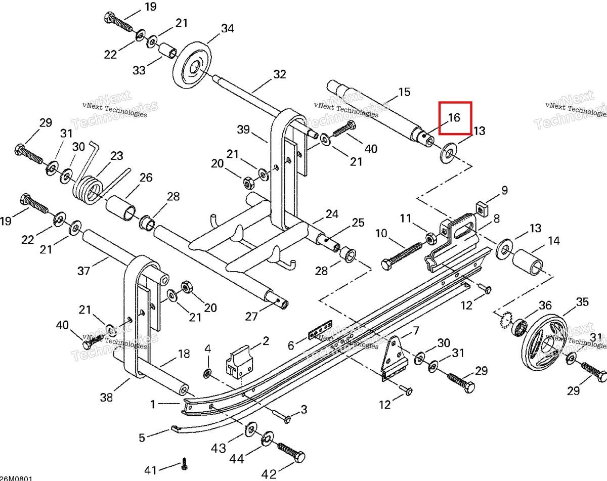 Деталь 503178000 на схеме узла 2008 Ski-Doo Mini Z Rear Suspension
