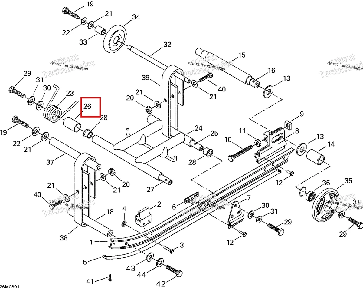 Деталь 503178400 на схеме узла 2008 Ski-Doo Mini Z Rear Suspension