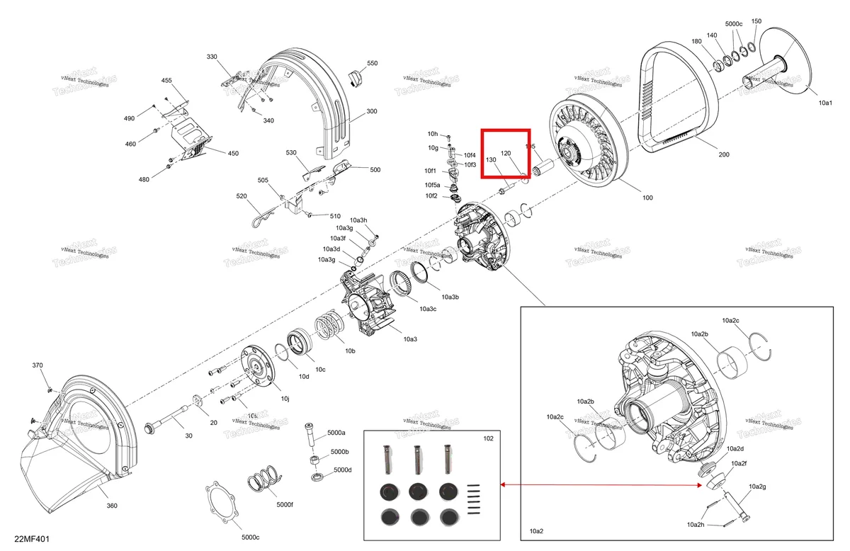 Деталь 503183100 (Шайба) на схеме узла 2026 Ski-Doo MXZ - RACING - 600 RS - BMTA - Neo Yellow - 15X137X1.75R Track Drive - Pulley