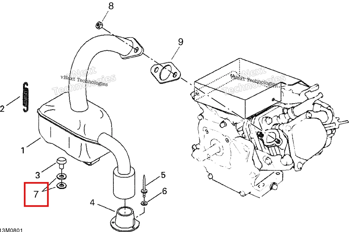 Деталь 503183400 на схеме узла 2008 Ski-Doo Mini Z Exhaust System
