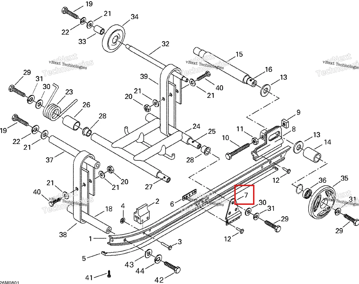 Деталь 503188900 на схеме узла 2008 Ski-Doo Mini Z Rear Suspension