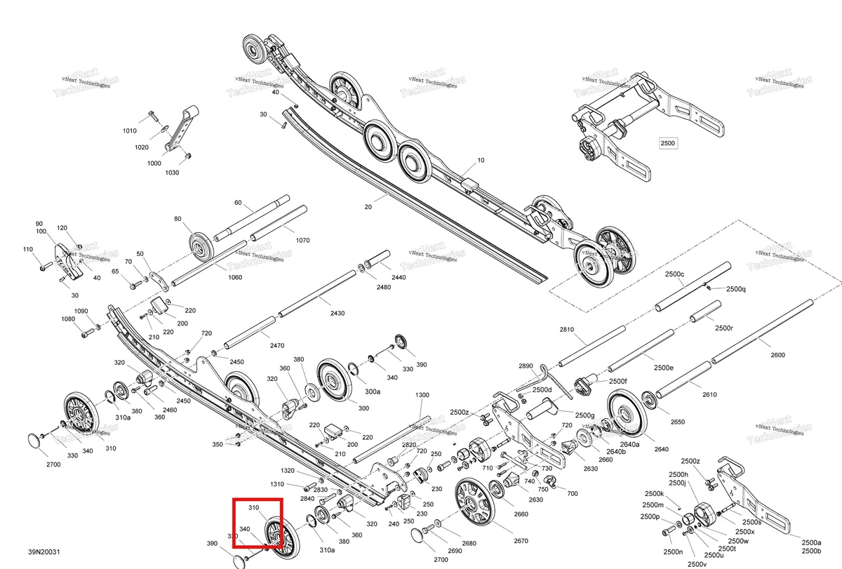 Деталь 503189157 (Шайба) на схеме узла 2020 Ski-Doo SKANDIC WT 550F Suspension, Rear - Lower Section