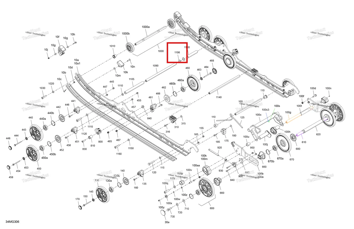 Деталь 503189273 (Шайба) на схеме узла 2027 Ski-Doo EXPEDITION - XTREM - 850 E-TEC - ADVA - Deep Black - 20X154X1.8CST8 Track Suspension - Rear - Lower Section