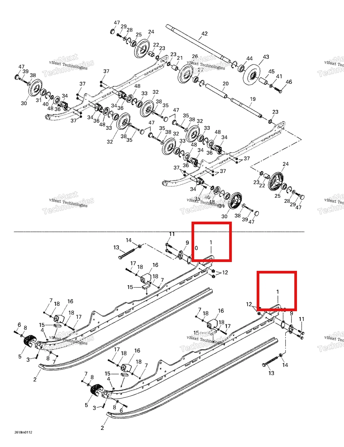 Деталь 503189561 на схеме узла 2001 Ski-Doo Summit 600/700/800 Rear Suspension