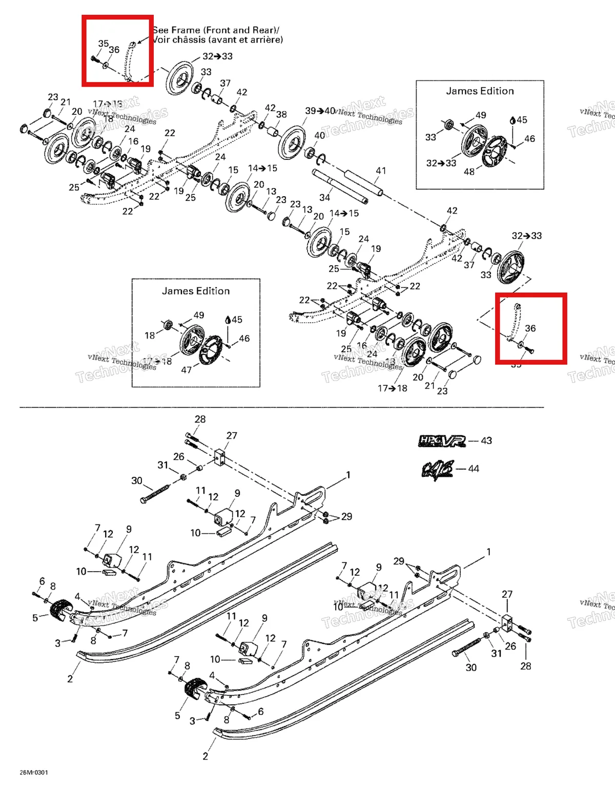 Деталь 503189650 на схеме узла 2003 Ski-Doo MX Z Rev 600 HO/800/007 Special Edition Rear Suspension