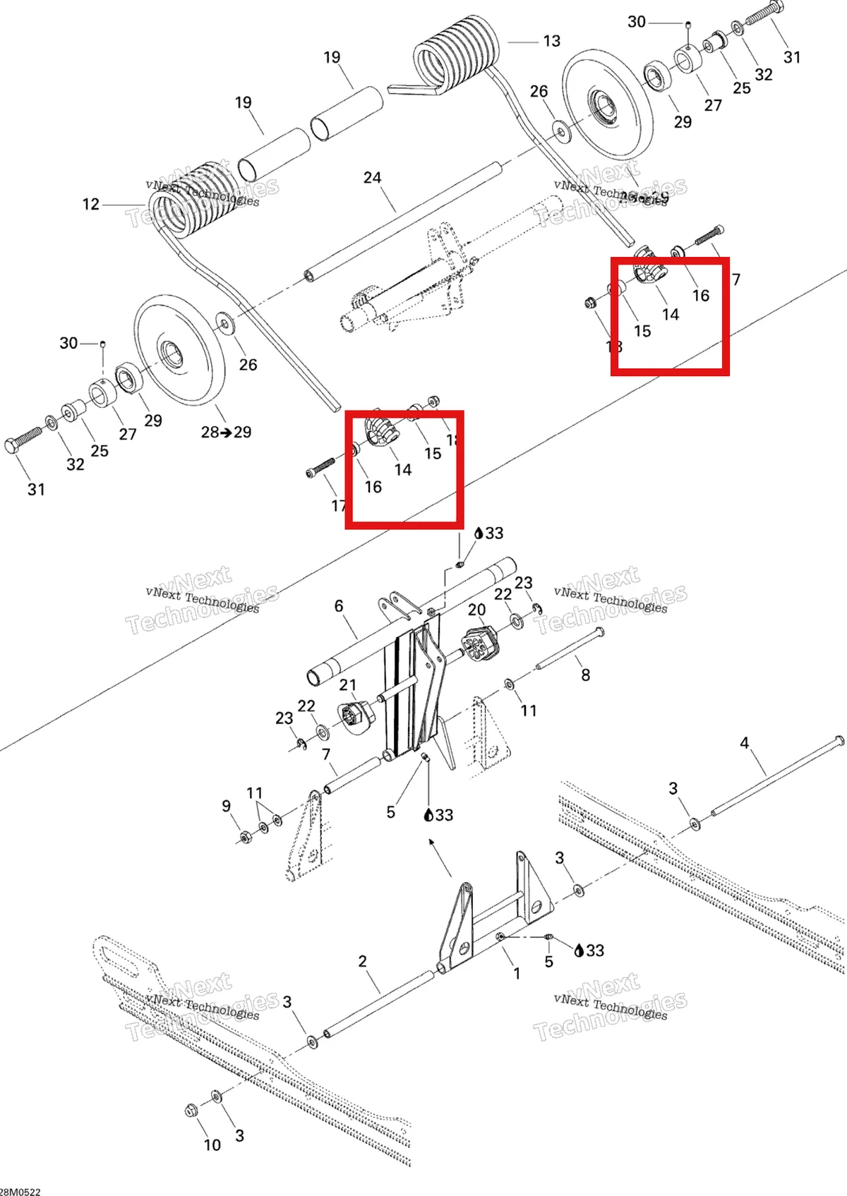 Деталь 503189657 на схеме узла 2005 Ski-Doo Expedition 550F Rear Arm