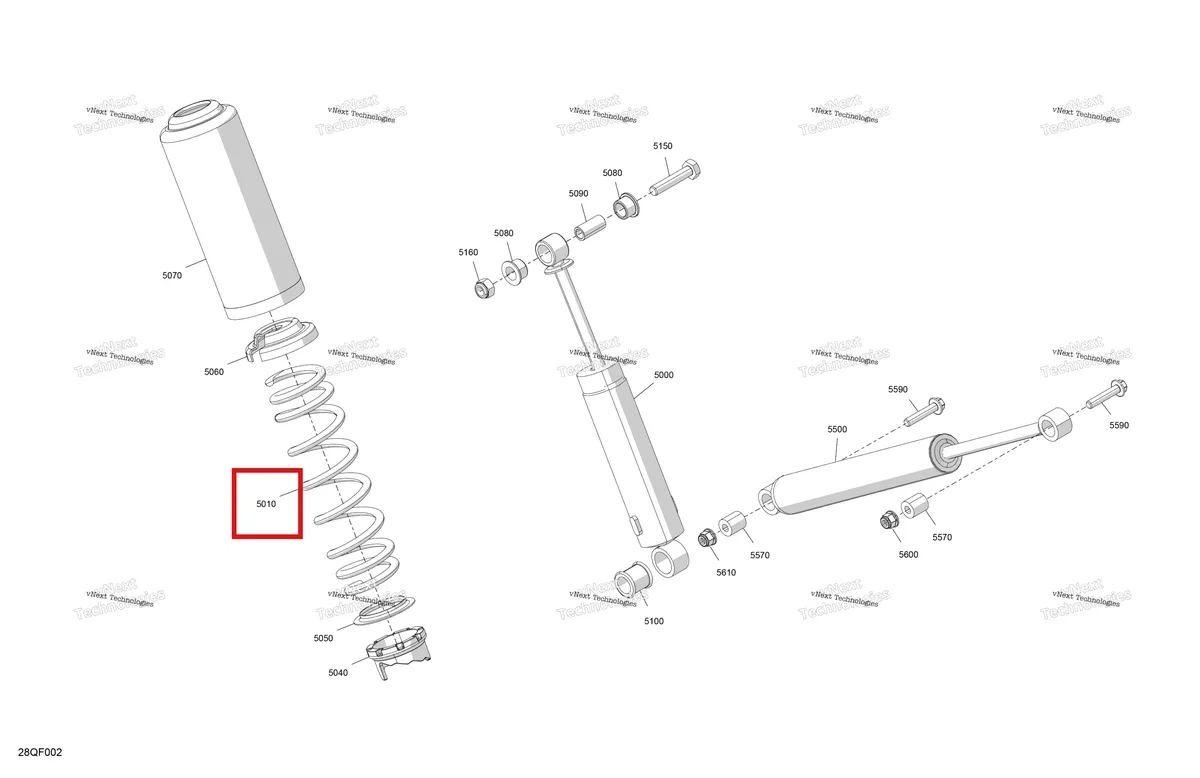 Деталь 503189686 на схеме узла 2026 Ski-Doo EXPEDITION - SPORT - ESTB - Bright White - 15X137X1.6C Track Suspension - Rear Shocks
