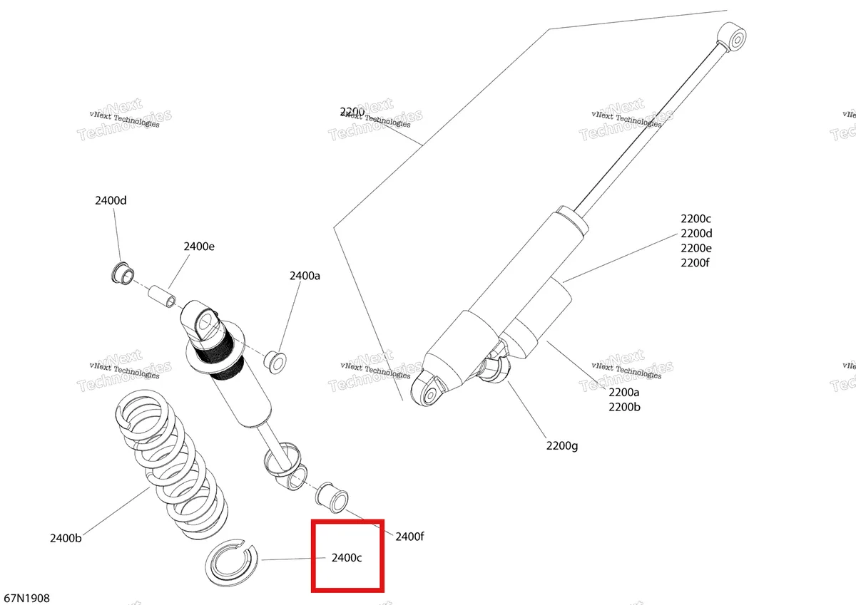Деталь 503189912 на схеме узла 2019 Ski-Doo EXPEDITION XTREME 800R E-TEC Rear Shocks - Xtreme