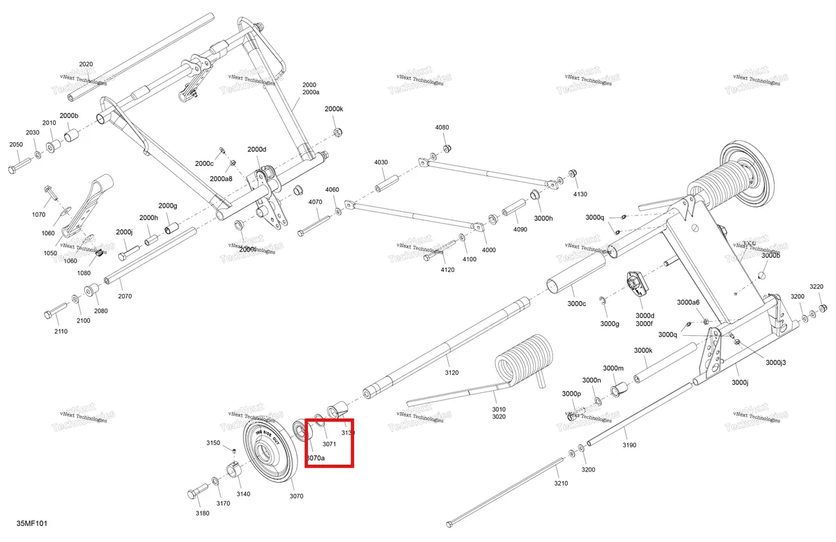 Деталь 503190328 (Шайба) на схеме узла 2026 Ski-Doo SKANDIC - SPORT - 600 EFI - AJTA - Neo Yellow - 20X154X1.25WT Track Suspension - Rear - Upper Section