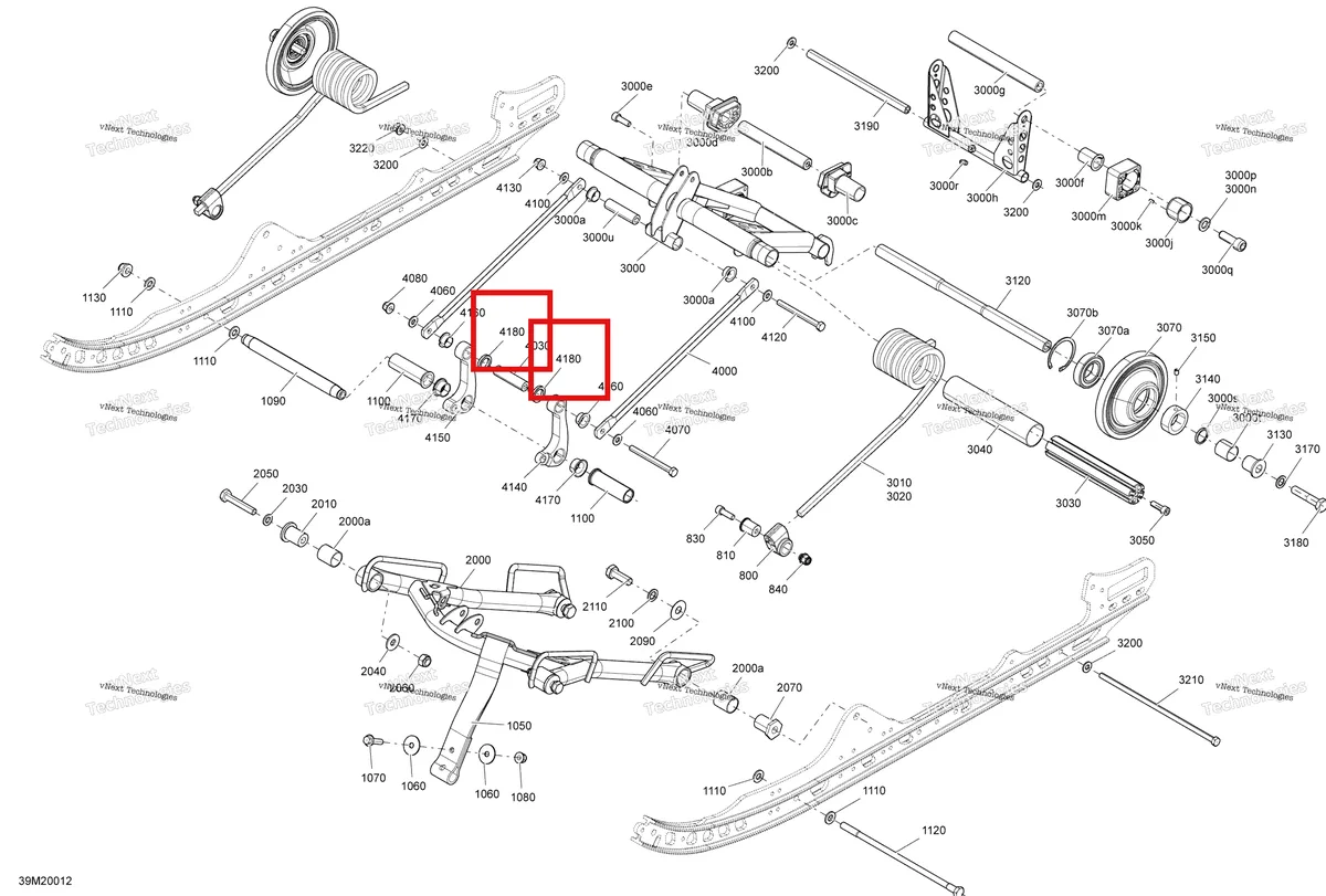 Деталь 503190694 на схеме узла 2020 Ski-Doo MXZ 600 CARB Suspension, Rear - Lower Section
