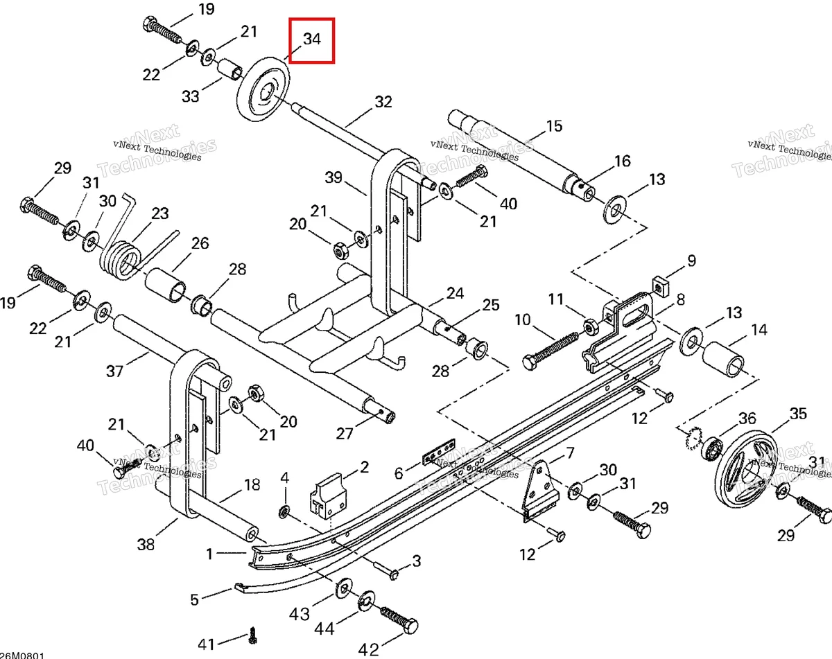 Деталь 503190815 на схеме узла 2008 Ski-Doo Mini Z Rear Suspension