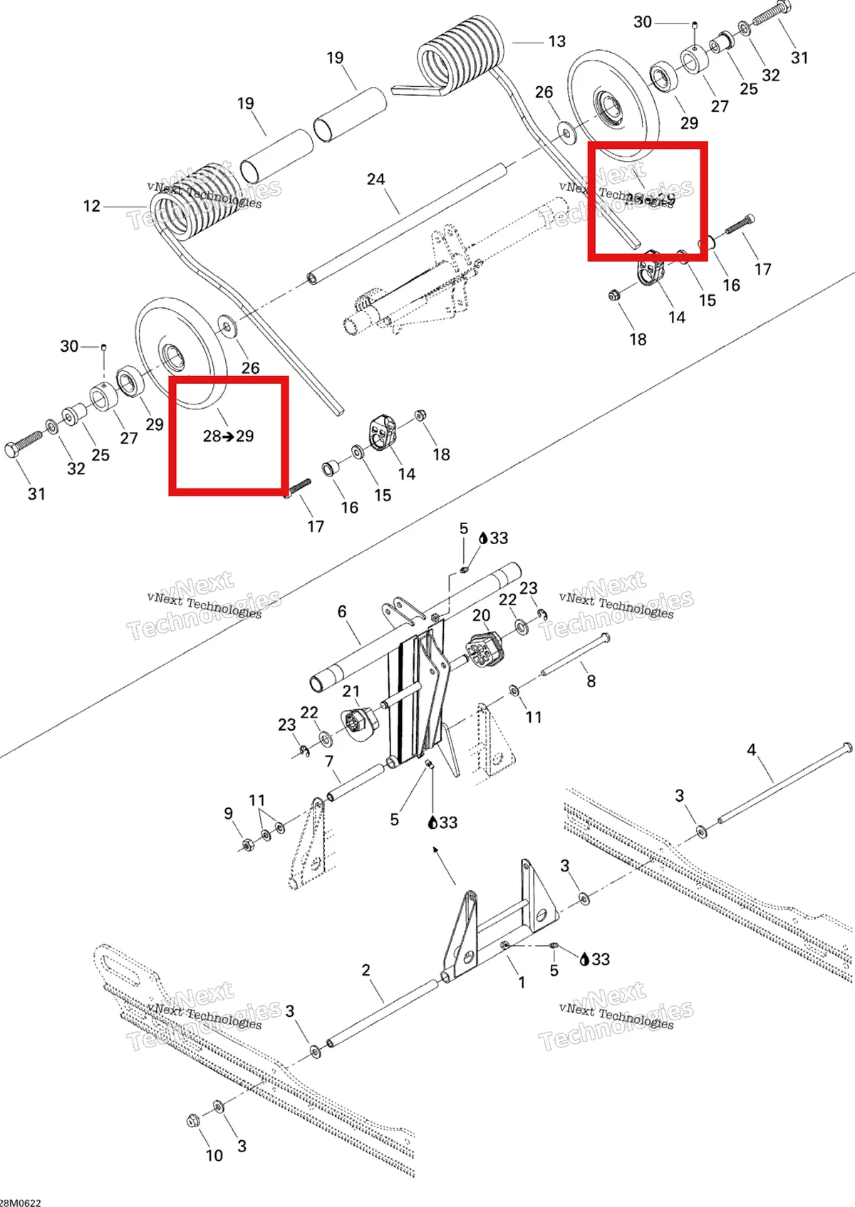 Деталь 503190816 на схеме узла 2006 Ski-Doo Expedition 550F Rear Arm