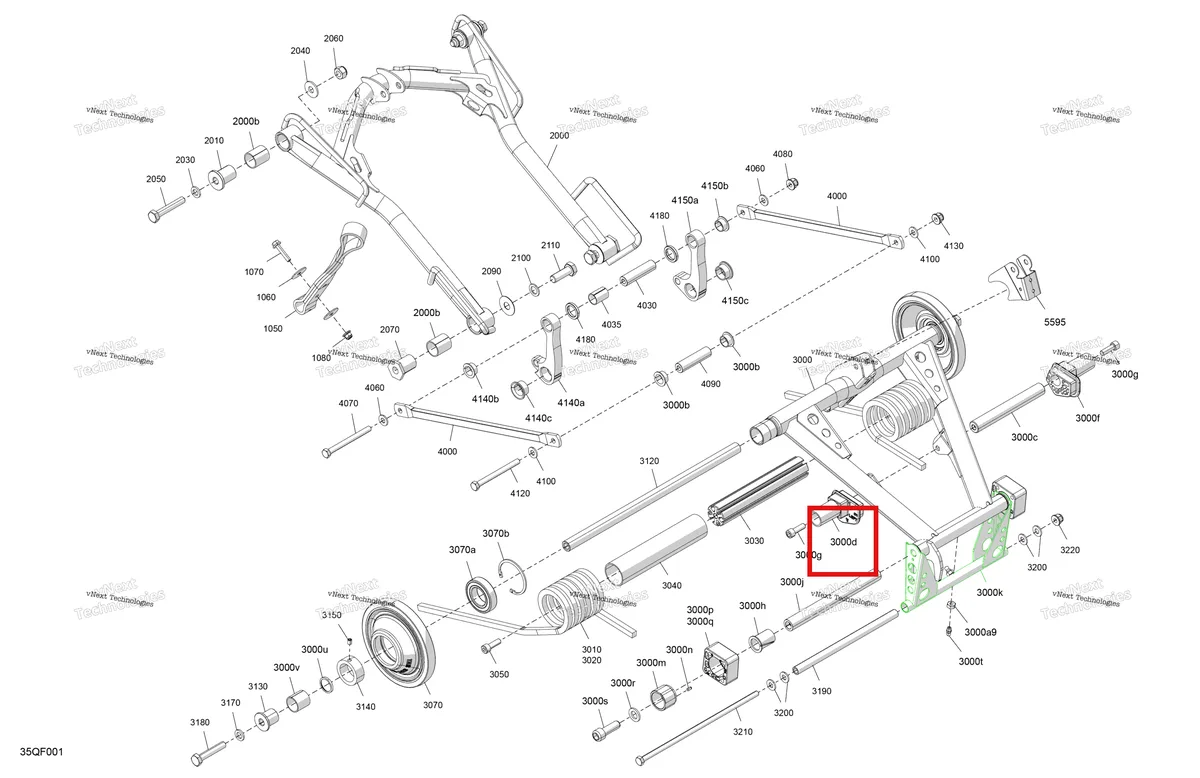 Деталь 503191191 на схеме узла 2026 Ski-Doo GRAND TOURING - SPORT - ESTA - Bright White - 14X120X0.75LFF Track Suspension - Rear - Upper Section
