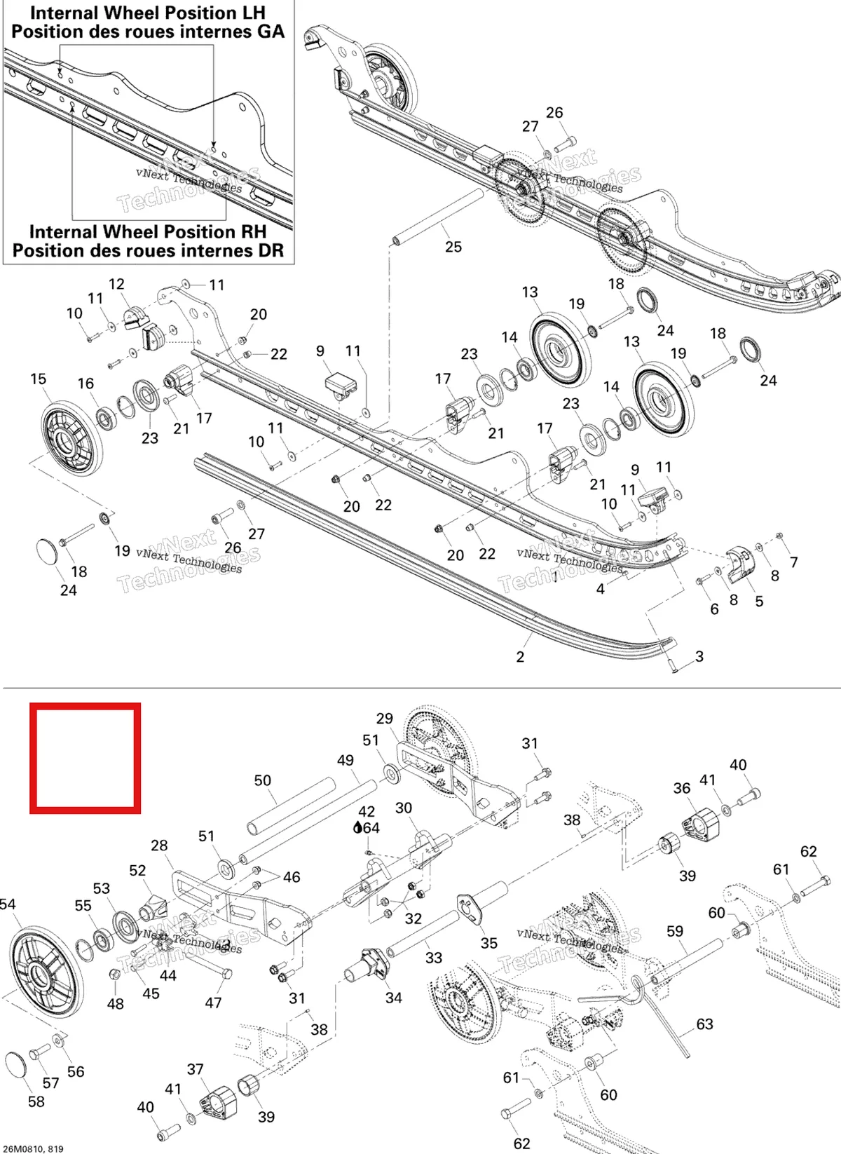 Деталь 503191319 на схеме узла 2008 Ski-Doo Skandic Tundra LT 550F Rear Suspension