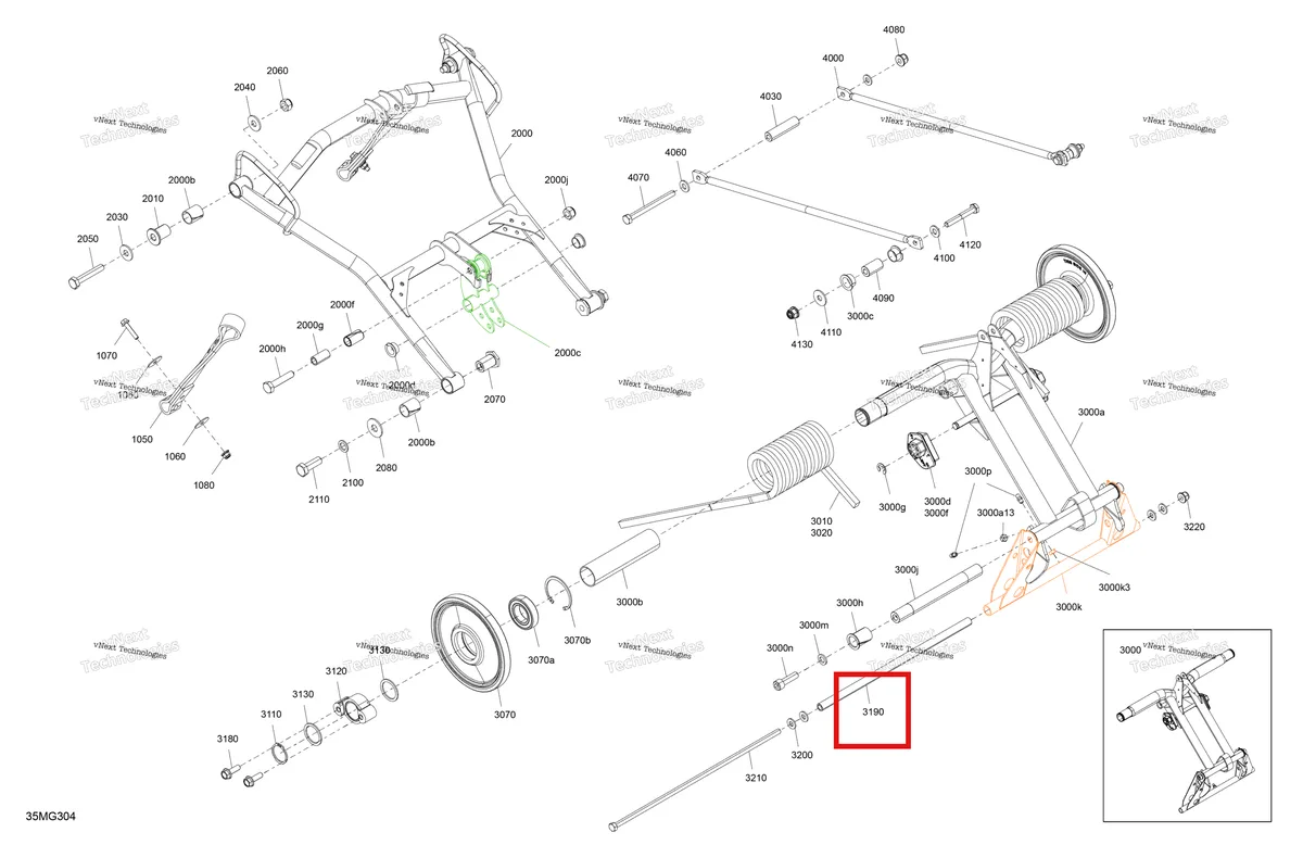 Деталь 503191396 на схеме узла 2027 Ski-Doo EXPEDITION - XTREM - 850 E-TEC - ADVA - Deep Black - 20X154X1.8CST8 Track Suspension - Rear - Upper Section