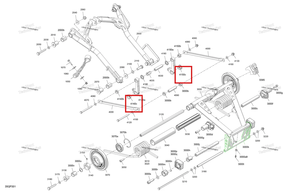 Деталь 503191552 на схеме узла 2026 Ski-Doo GRAND TOURING - SPORT - ESTA - Bright White - 14X120X0.75LFF Track Suspension - Rear - Upper Section