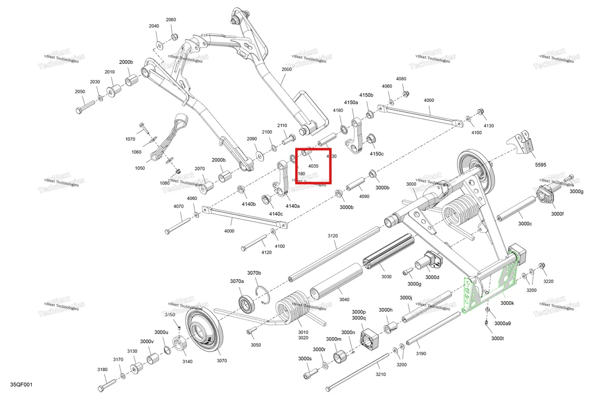 Деталь 503191553 на схеме узла 2026 Ski-Doo GRAND TOURING - SPORT - ESTA - Bright White - 14X120X0.75LFF Track Suspension - Rear - Upper Section