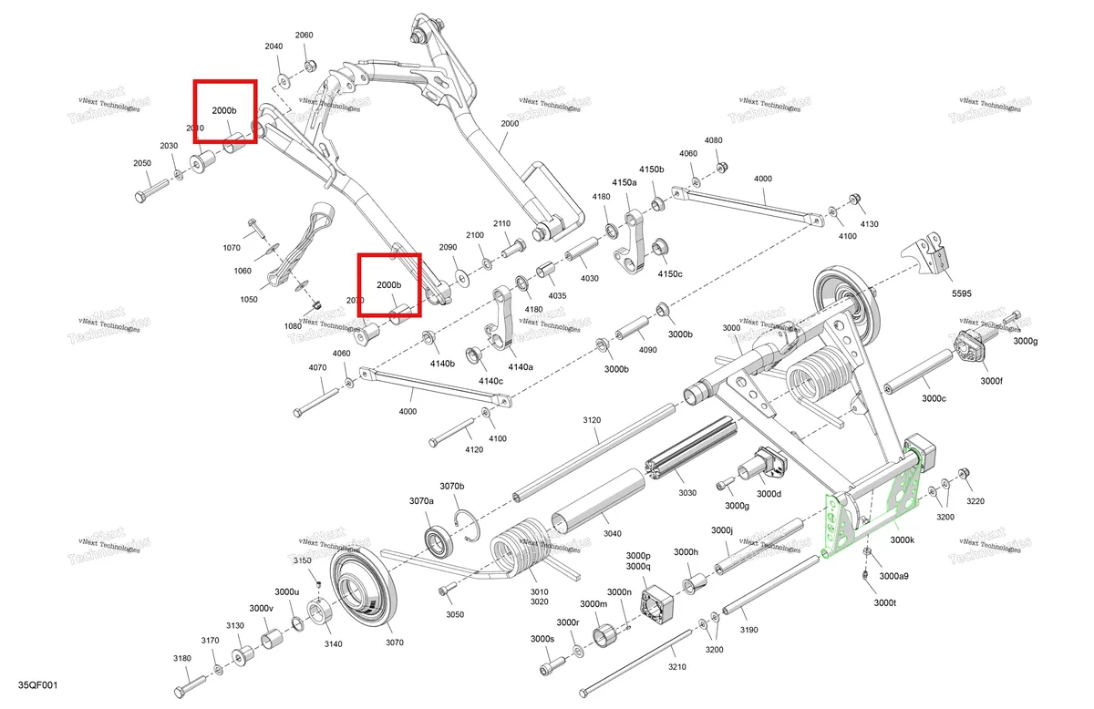 Деталь 503191554 (Втулка) на схеме узла 2026 Ski-Doo GRAND TOURING - SPORT - ESTA - Bright White - 14X120X0.75LFF Track Suspension - Rear - Upper Section