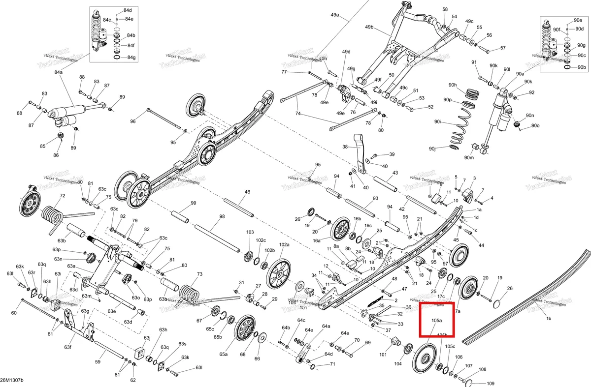 Деталь 503191559 на схеме узла 2013 Ski-Doo MXZ XRS 600HOE Rear Suspension Without Adjust System_600Hoetec