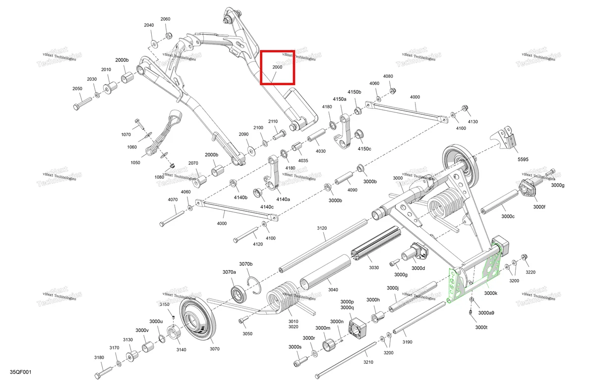 Деталь 503191579 на схеме узла 2026 Ski-Doo GRAND TOURING - SPORT - ESTA - Bright White - 14X120X0.75LFF Track Suspension - Rear - Upper Section