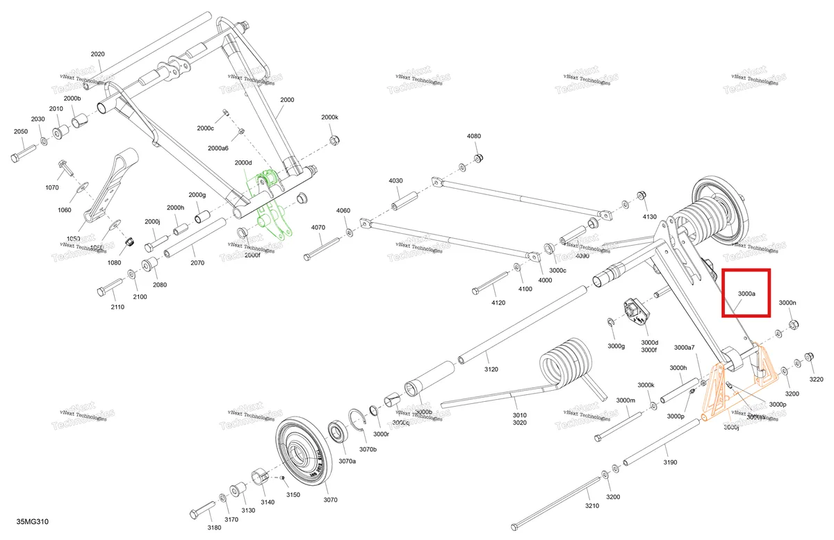 Деталь 503191762 на схеме узла 2027 Ski-Doo MXZ - SPORT - 600 EFI - BHVB - Neo Yellow - 15X129X1.25RS Track Suspension - Rear - Upper Section