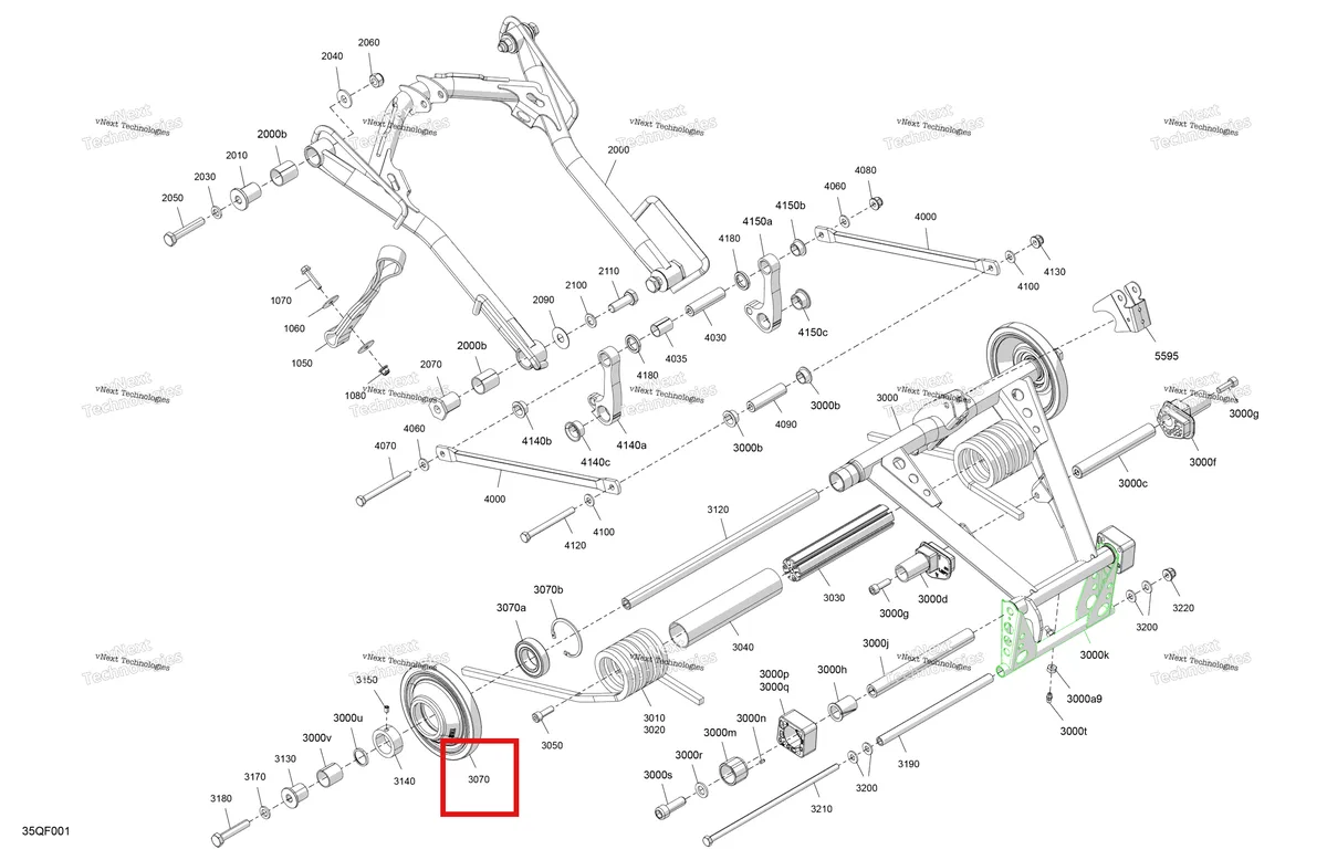 Деталь 503191777 на схеме узла 2026 Ski-Doo GRAND TOURING - SPORT - ESTA - Bright White - 14X120X0.75LFF Track Suspension - Rear - Upper Section