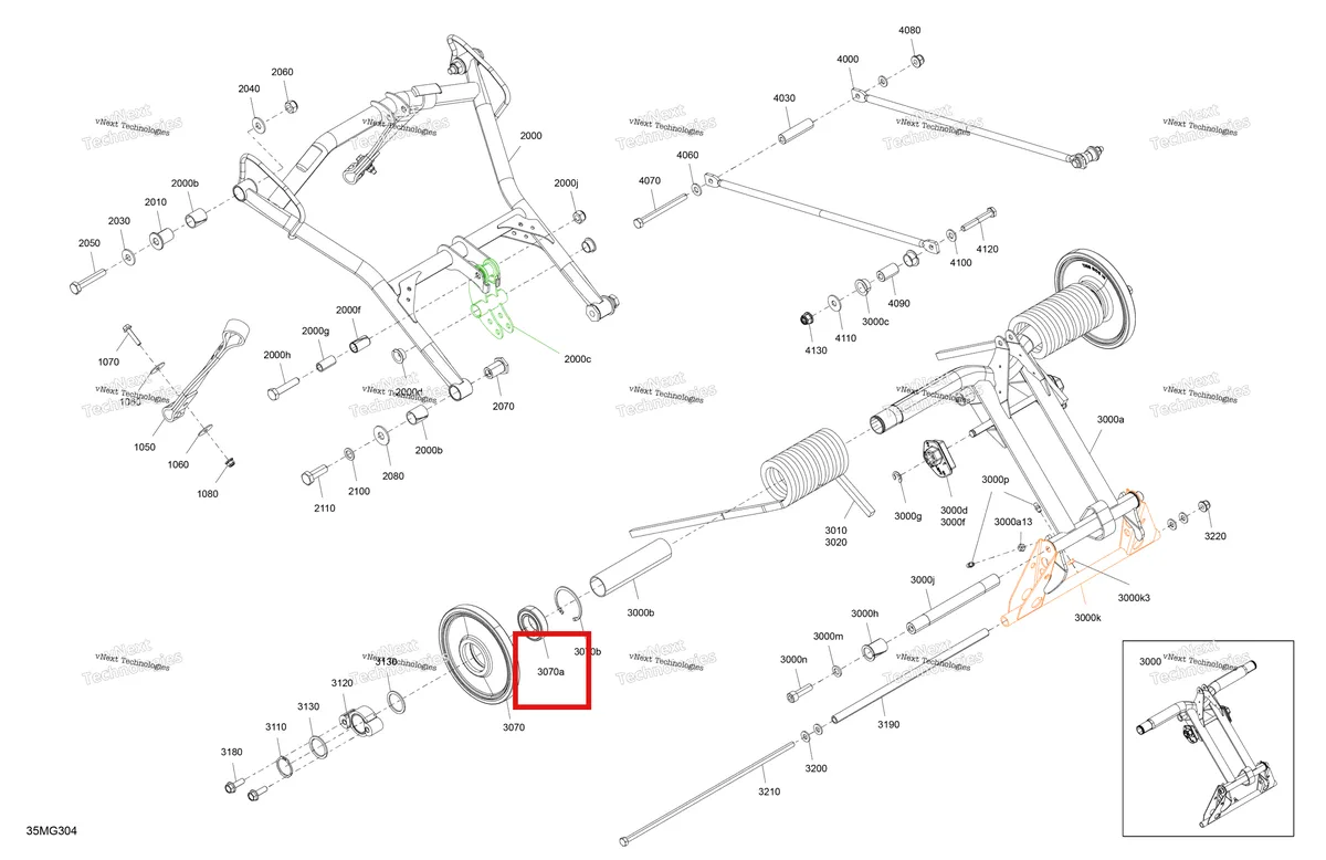 Деталь 503191778 на схеме узла 2027 Ski-Doo EXPEDITION - XTREM - 850 E-TEC - ADVA - Deep Black - 20X154X1.8CST8 Track Suspension - Rear - Upper Section