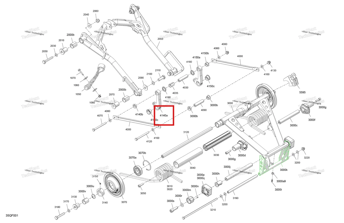 Деталь 503191890 на схеме узла 2026 Ski-Doo GRAND TOURING - SPORT - ESTA - Bright White - 14X120X0.75LFF Track Suspension - Rear - Upper Section