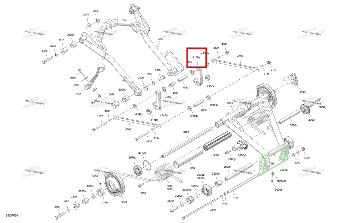 Деталь 503191894 на схеме узла 2026 Ski-Doo GRAND TOURING - SPORT - ESTA - Bright White - 14X120X0.75LFF Track Suspension - Rear - Upper Section