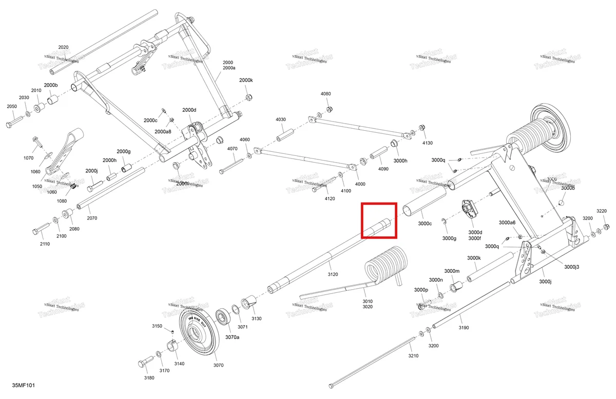 Деталь 503192211 (Деталь Rocker) на схеме узла 2026 Ski-Doo SKANDIC - LE - 600 ACE - AKTA - Deep Black - 20X154X1.5CST Track Suspension - Rear - Upper Section