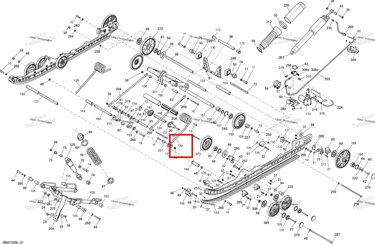 Деталь 503192267 на схеме узла 2013 Ski-Doo GSX SE 600HOE Rear Suspension
