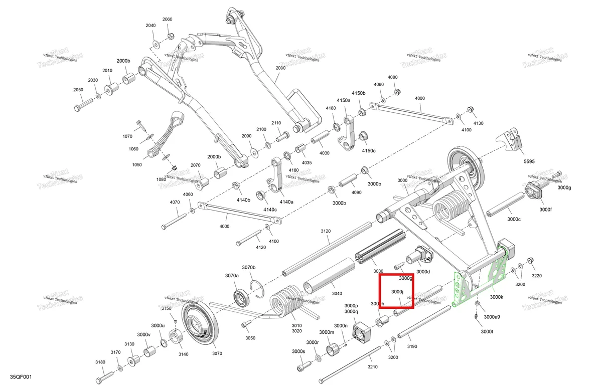 Деталь 503192330 на схеме узла 2026 Ski-Doo GRAND TOURING - SPORT - ESTA - Bright White - 14X120X0.75LFF Track Suspension - Rear - Upper Section