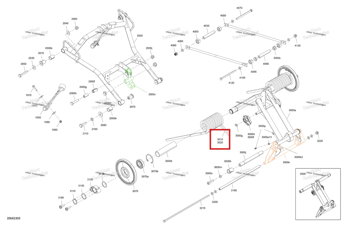 Деталь 503192378 на схеме узла 2027 Ski-Doo SKANDIC - SE - 900 ACE - ANVA - Airy Blue - 20X154X1.5ICSS Track Suspension - Rear - Upper Section